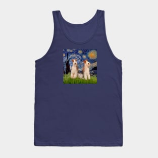 Starry Night Adapted to Include Two Wire Fox Terriers Tank Top